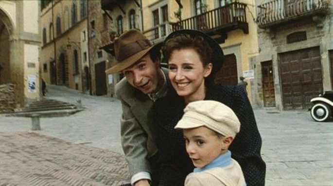 Cena do filme A vida é bela.