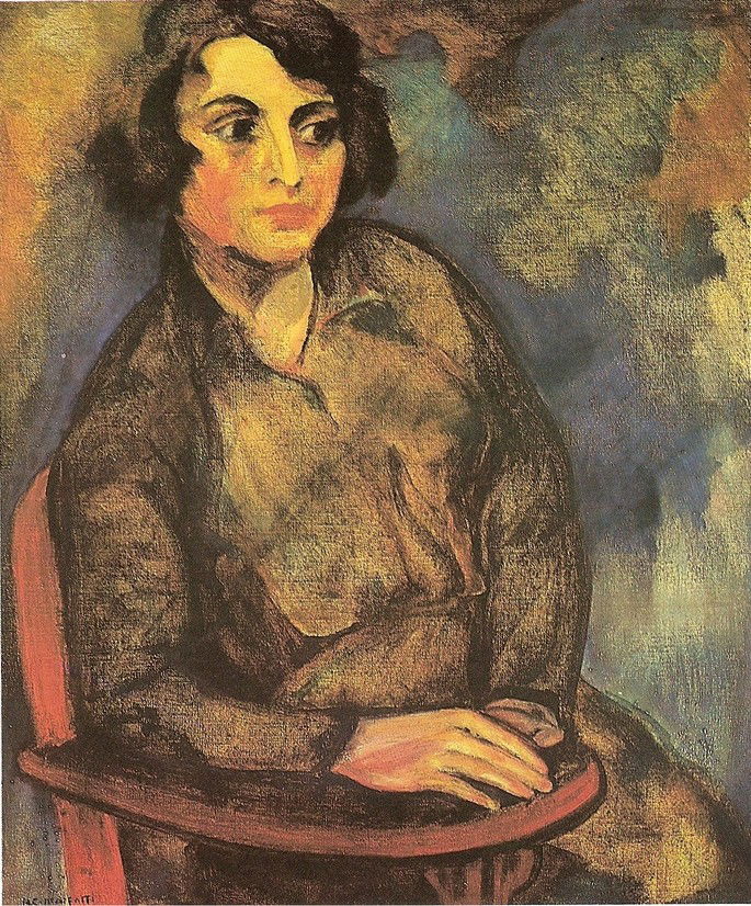 Quadro A estudante russa, de Anita Malfatti.