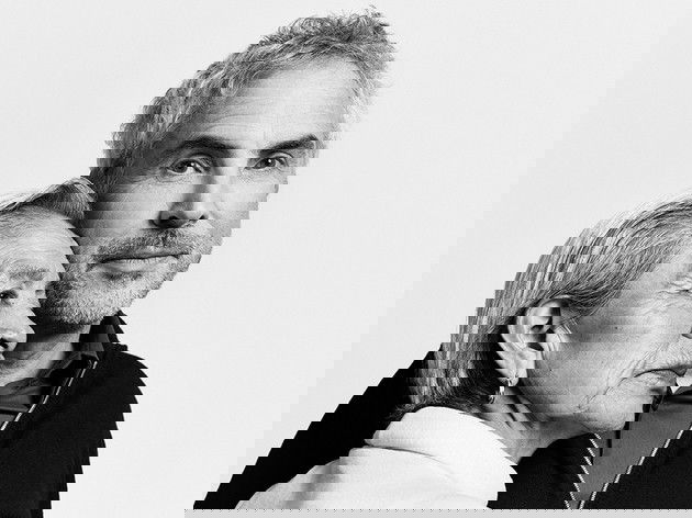 Alfonso Cuáron com Libo, a pessoa real que inspirou a criação da personagem Cleo.