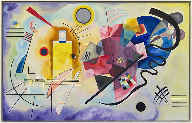 Amarelo-Vermelho-Azul Pintura de Wassily Kandinsky