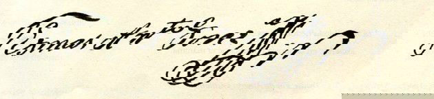 Assinatura do escritor.