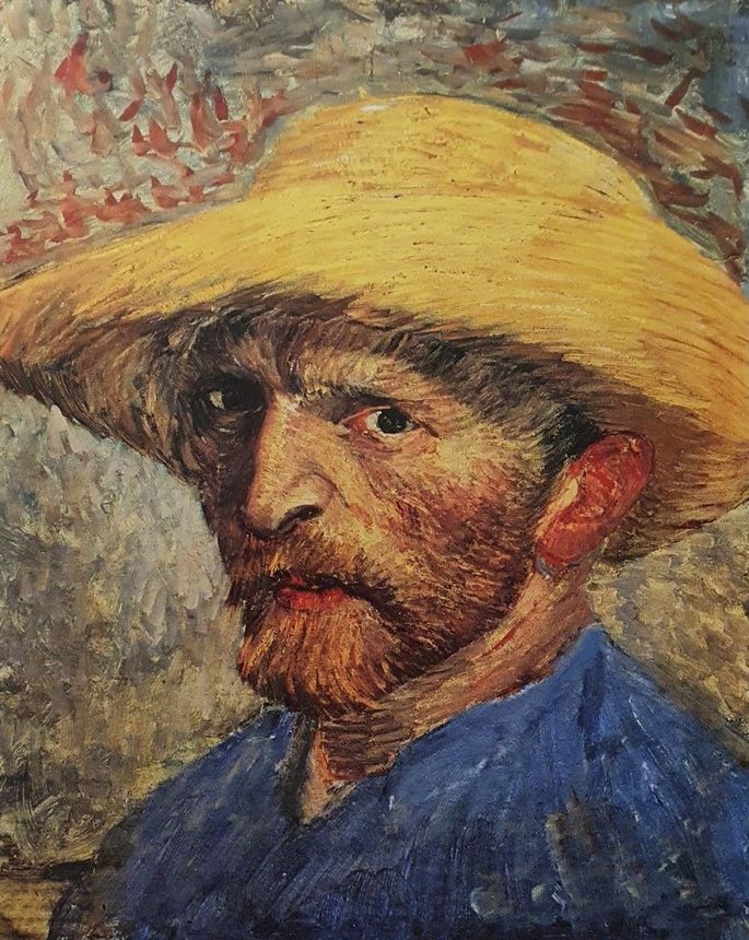 Autorretrato com chapéu de palha, de Van Gogh