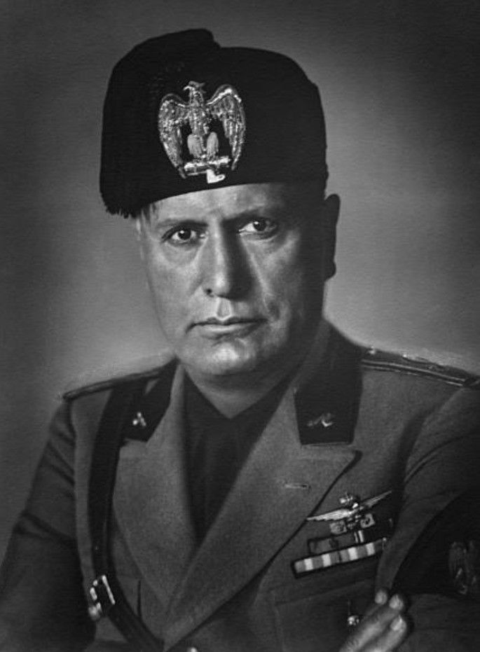 Retrato do ditador Benito Mussolini em 1930.