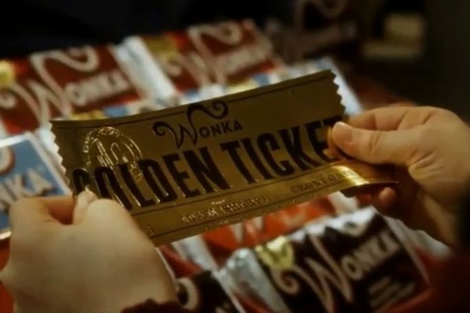 Bilhete de A fantástica fábrica de chocolate