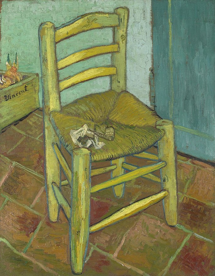 A cadeira de Van Gogh com Cachimbo (1888)