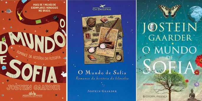 capas do livro O mundo de Sofia