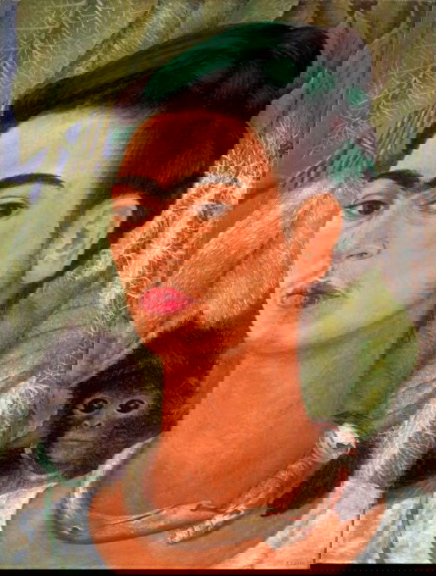 Autorretrato com macaco