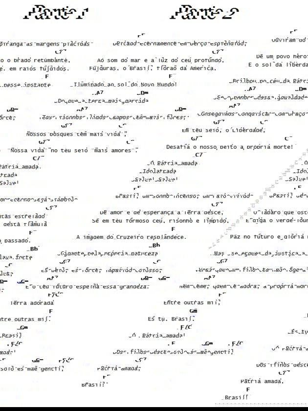 cifra hino nacional brasileiro