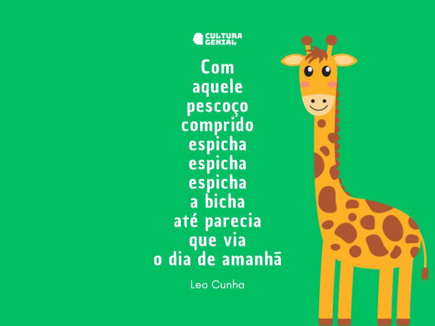 Poema A Girafa vidente de Leo Cunha.