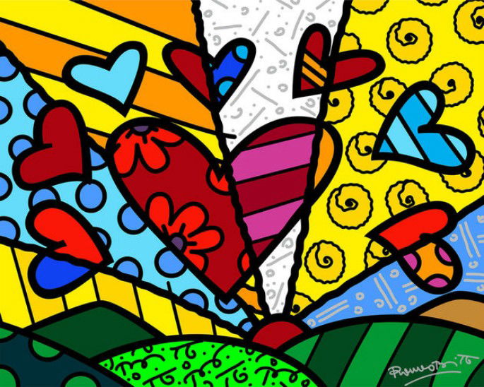 coração romero britto