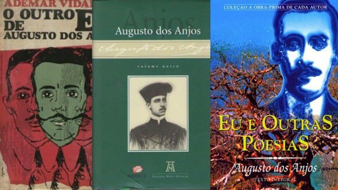 Várias edições da obra poética de Augusto dos Anjos.