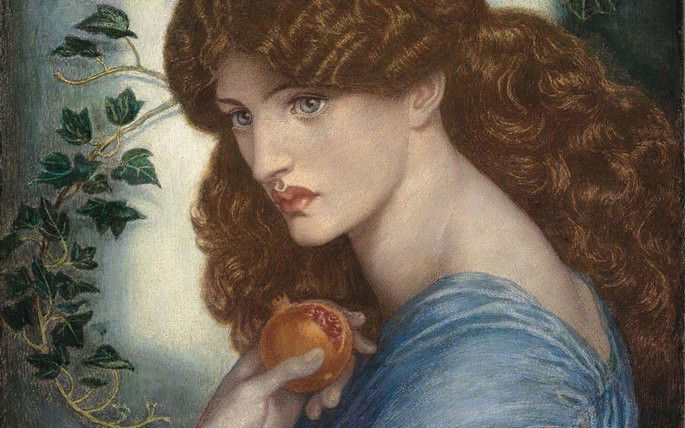 Deus Perséfone pintada por Dante Gabriel Rossetti em 1874