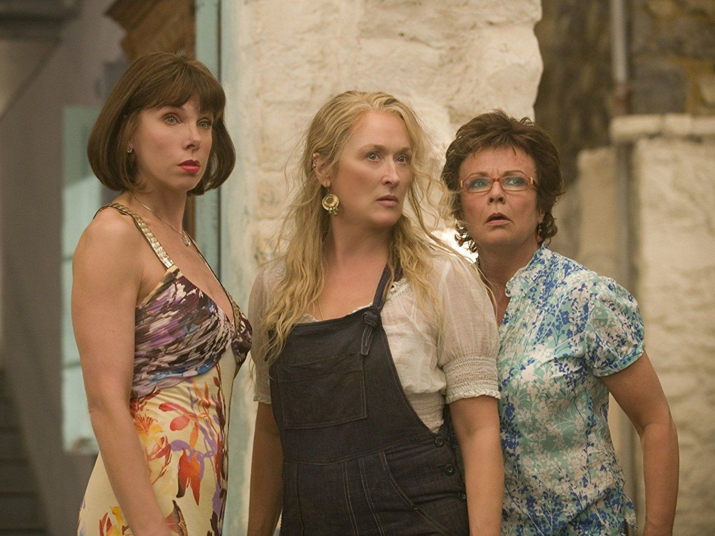Elenco do filme Mamma Mia, com Meryl Streep