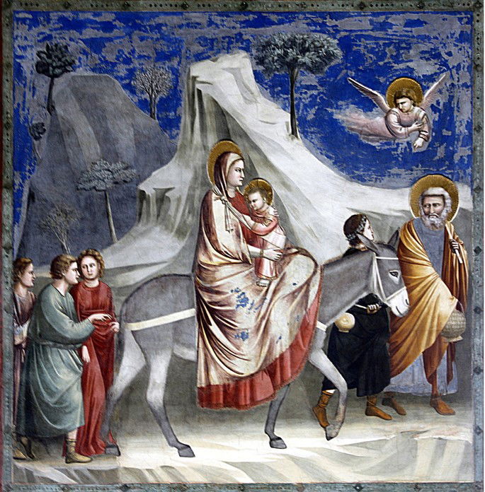 Quadro A fuga para o Egito, de Giotto