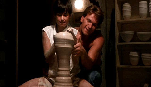 Cena icônica em filme Ghost.