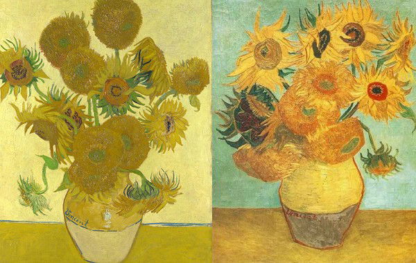 Telas da série Os girassóis, de Van Gogh