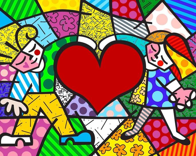 Heart kids Romero Britto