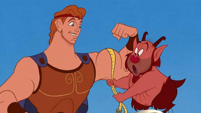 Hércules treinando com Phil.