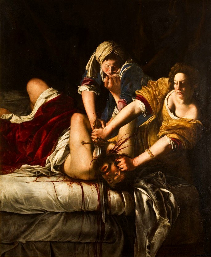 Judith decapitando Holofernes, obra de Artemisia Gentileschi.