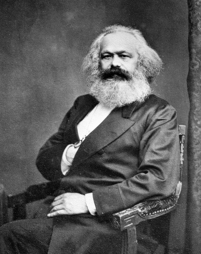 Retrato de Karl Marx.