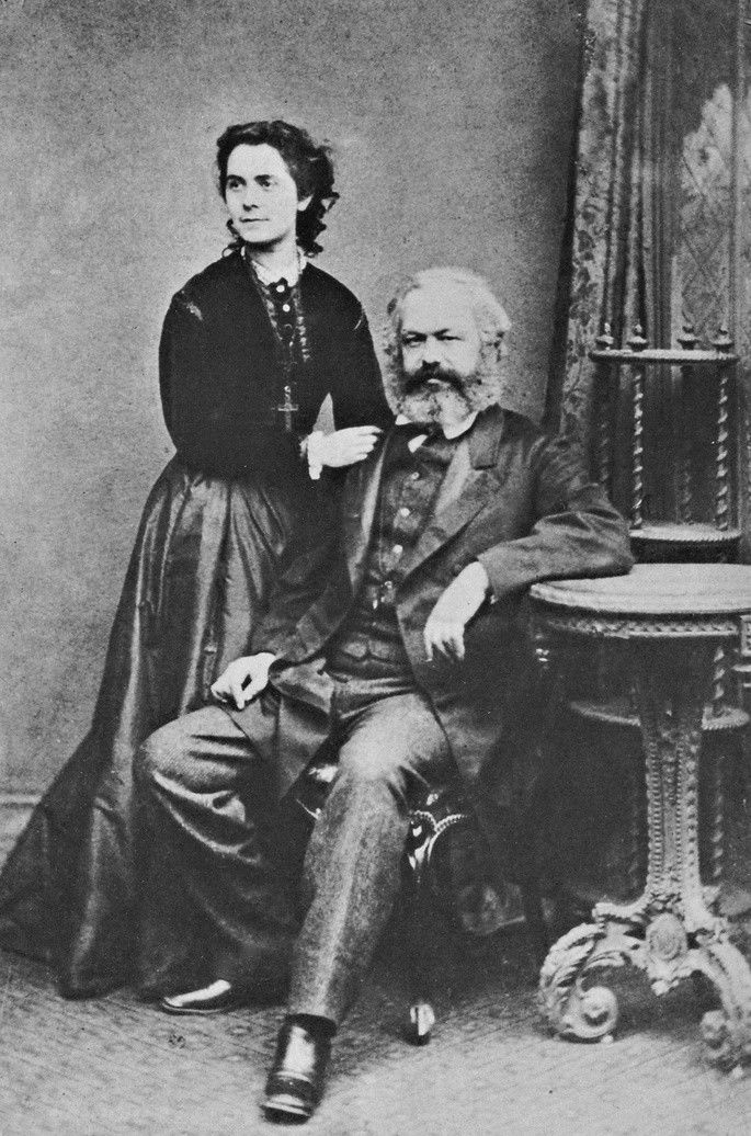 Retrato de Karl e Jenny Marx.