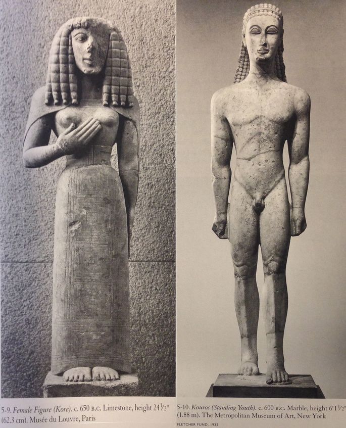 Estátuas kore e kouros