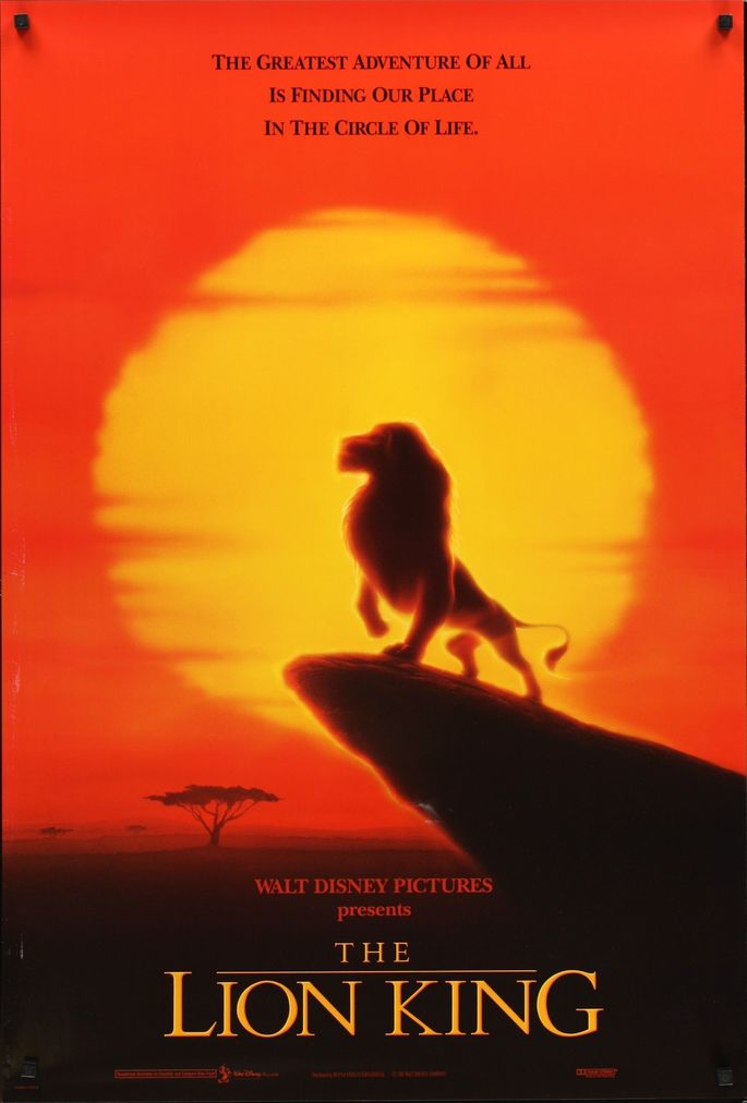 Poster do filme O Rei Leão, 1994.