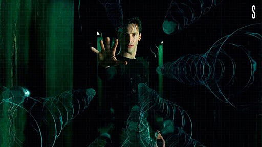 cena de Matrix, com Keanu Reaves