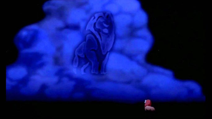Fantasma de Mufasa aparece no céu.