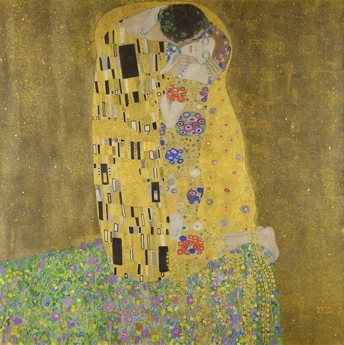 O beijo, de Klimt
