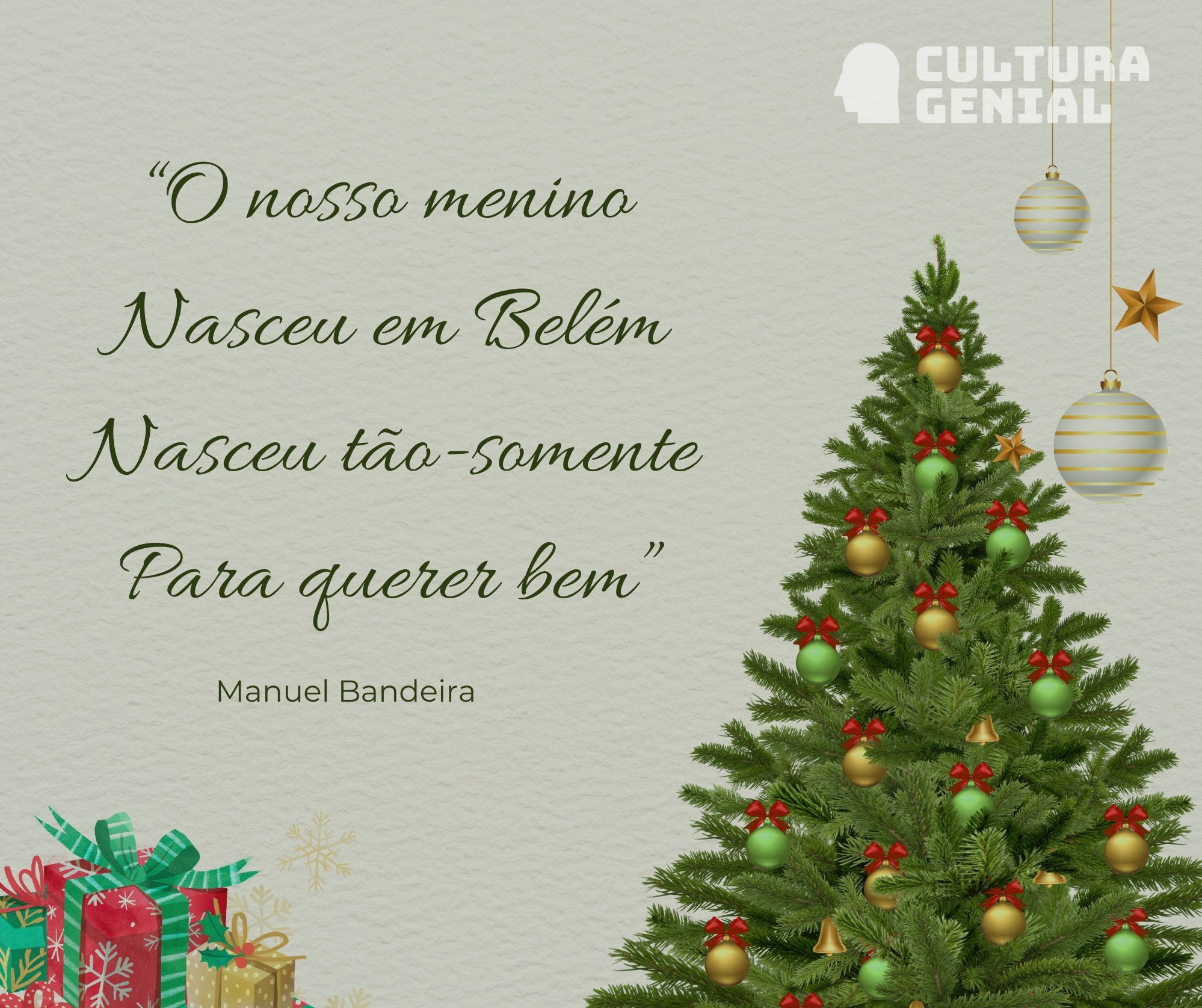 Poema de Manuel Bandeira sobre o natal.