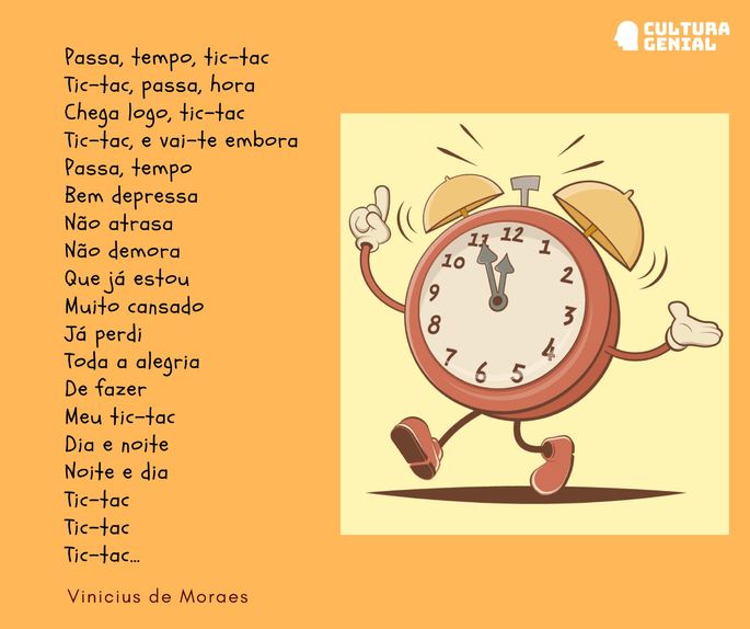 Poema Relógio, de Vinicius de Moraes