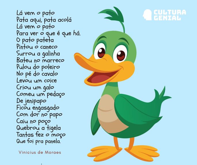Poema O pato, de Vinicius de Moraes.
