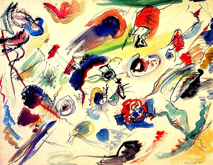 Primeira aquarela abstrata (1910), de Kandinsky, é considerada a obra que dá início ao abstracionismo