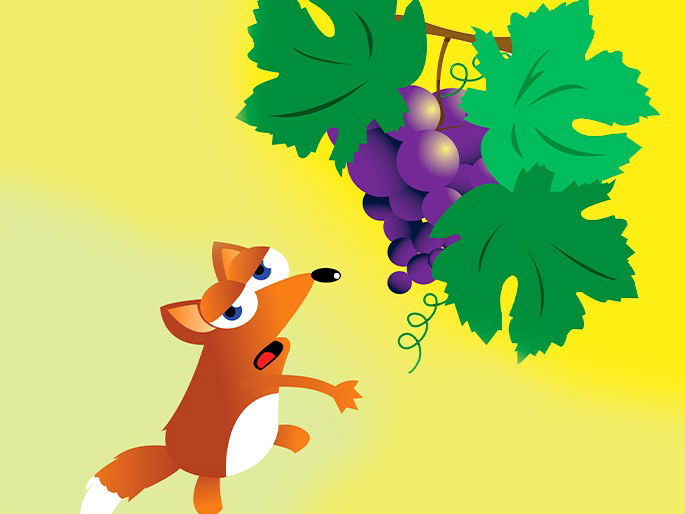 raposa e uvas fábula