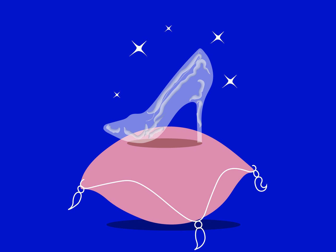 Sapatinho de cristal da Cinderela.