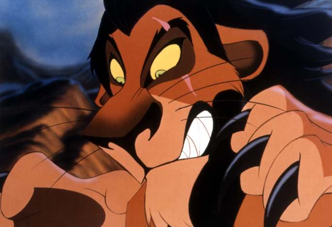 Scar com uma expressão ameaçadora