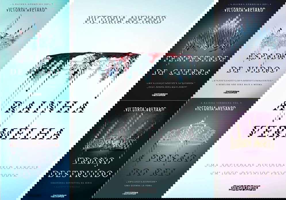 capas dos livros A rainha vermelha