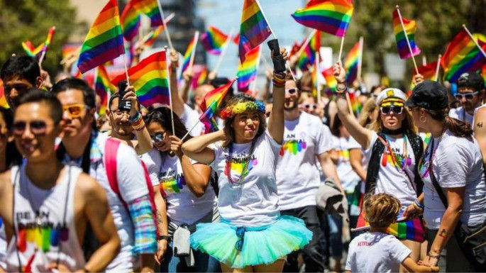 Retrato da Pride March de São Francisco em 2019.