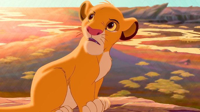 Simba, ainda criança.