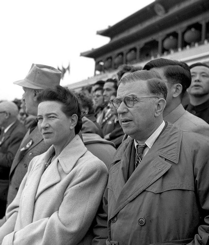 Beauvoir e Sartre em 1955.