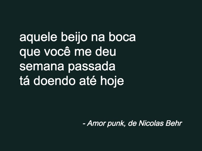 Amor punk, de Nicolas Behr