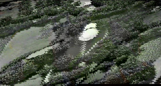 Vista aérea do Parque das Pedreiras.