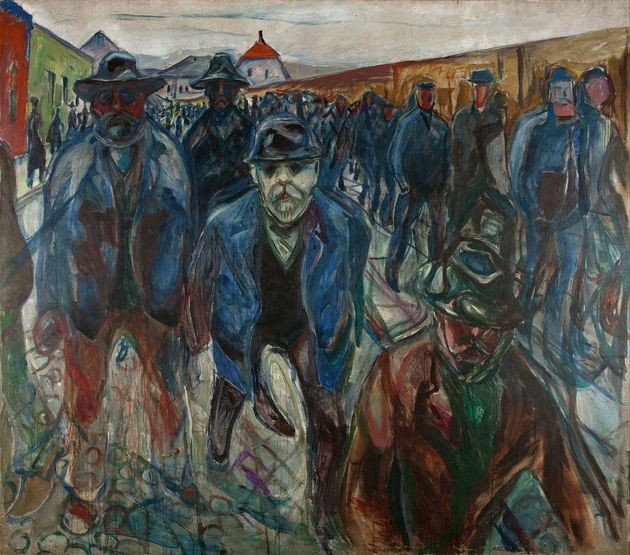 Workers on their way home